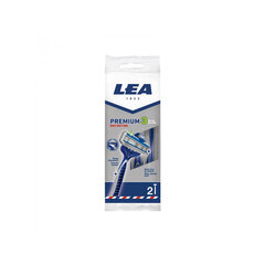 Vienreizējais skuveklis Lea Premium 3 Disposable Razor, 2 gab. cena un informācija | Skūšanās piederumi, kosmētika | 220.lv