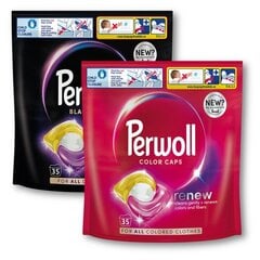 Perwoll Renew Caps Color 35 x 13,5 г + Perwoll Renew Black Caps Концентрированное моющее средство 472,5 г (35 стирок) цена и информация | Средства для стирки | 220.lv