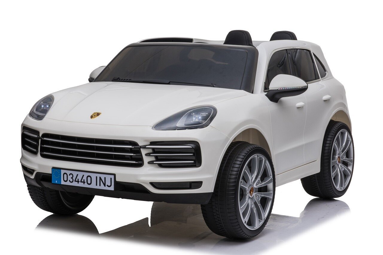 Vienvietīgs elektromobilis Porsche Cayenne S, balti lakots cena un informācija | Bērnu elektroauto | 220.lv