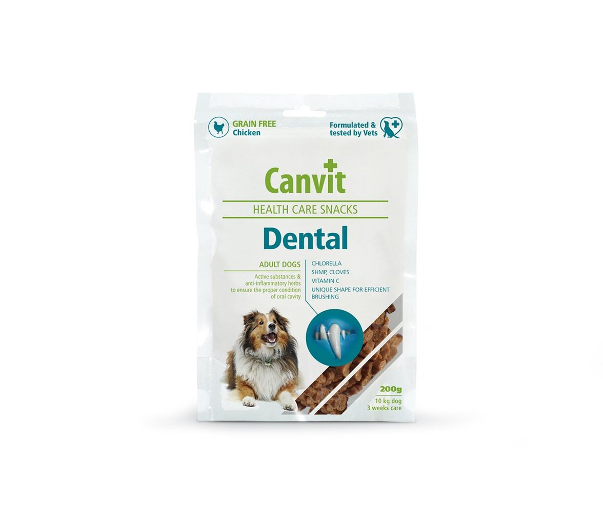 Canvit Dental suņu gardumi zobu kopšanai, 200 g x 4 цена и информация | Gardumi suņiem | 220.lv