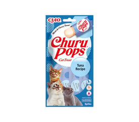 Churu Cat Pops Tuna беззерновое лакомство для кошек, 60 г x 4 цена и информация | Лакомства для кошек | 220.lv