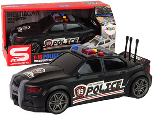 Lean Toys policijas sporta auto, melns cena un informācija | Rotaļlietas zēniem | 220.lv