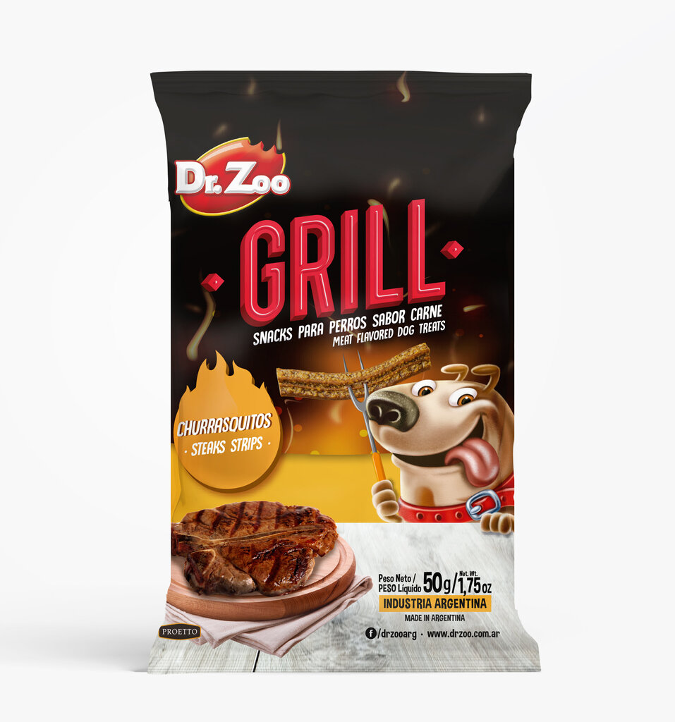 Dr. Zoo Grill grilētas steika strēmeles suņiem, 50 g x 12 цена и информация | Gardumi suņiem | 220.lv