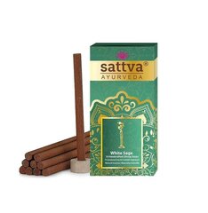 Biezas vīraka nūjiņas Baltā salvija Dhoop, Sattva Ayurveda, 20g cena un informācija | Mājas aromāti | 220.lv