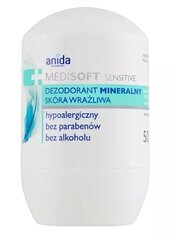 Anida Medisoft, Mineralais dezodorants, roll-on, 50 ml cena un informācija | Dezodoranti | 220.lv