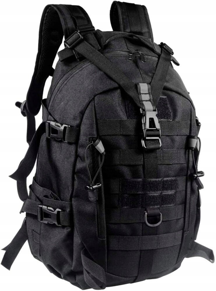 Militārā mugursoma RG Warrior, 20-40 l, melna цена и информация | Pārgājienu un ceļojumu mugursomas | 220.lv