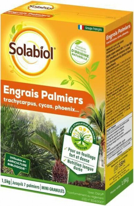 Solabiol Augu fertilizētājs Solabiol SOPALMY15 1,5 Kg cena un informācija | Dārza instrumenti | 220.lv