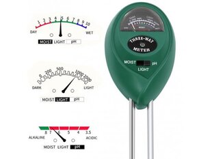 Измеритель поверхности почвы PH ACID METER MOISTURE 3 в 1 Измерения цена и информация | Садовые инструменты | 220.lv