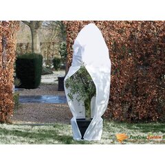 Nature augu ziemas pārsegs rāvējslēdzēju, 70 g/m², 2,5x2x2 m, balts цена и информация | Садовые инструменты | 220.lv