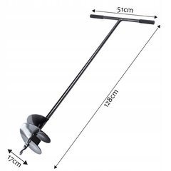 Rokas urbis augsnei, zeme, zeme, 170 mm cena un informācija | Dārza instrumenti | 220.lv