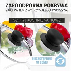 Крышка из термостойкого стекла для кастрюли и сковороды, 16 см. цена и информация | Кухонные принадлежности | 220.lv