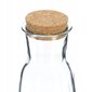 Karafe stikla ūdens krūze 1000 ml 1 litrs ūdens vīna dzērienu aizbāznis cena un informācija | Glāzes, krūzes, karafes | 220.lv