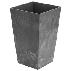 Горшок 2 л имитация бетона В 20 см Квадратный пластиковый горшок с бетонной структурой серый цена и информация | Вазоны | 220.lv