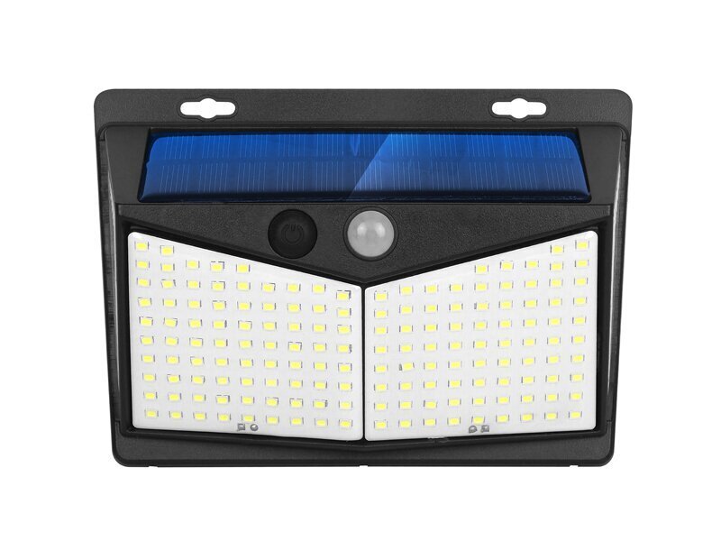 LTC Solārais 40W 600lm 3D SMD LED IP65 Ārtelpu sienas lampa ar PIR / krēslas sensoru un iebūvētu saules paneli + batereja cena un informācija | Āra apgaismojums | 220.lv