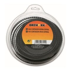 Grass Cutter Thread Orework Ø 3 mm Spirāle 15 m cena un informācija | Dārza tehnikas rezerves daļas | 220.lv