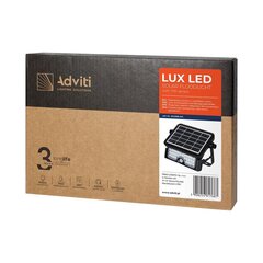 Солнечный прожектор LUX LED 5W с датчиком движения 4000K черный цена и информация | Уличное освещение | 220.lv