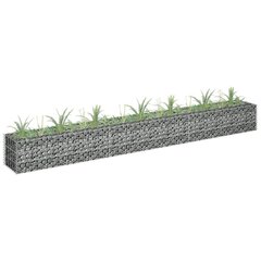 vidaXL gabions, augstā puķu kaste, cinkots tērauds, 270x30x30 cm цена и информация | Вазоны | 220.lv