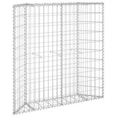 vidaXL gabions, augstā puķu kaste, cinkots tērauds, 100x20x100 cm cena un informācija | Podi stādiem un pārstādīšanai | 220.lv