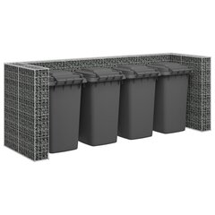 vidaXL gabions atkritumu tvertnēm, cinkots tērauds, 320x100x120 cm cena un informācija | Komposta kastes un āra konteineri | 220.lv