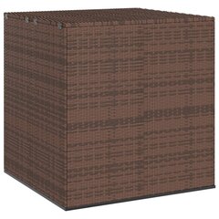 vidaXL dārza spilvenu kaste, 100x97,5x104 cm, brūna PE rotangpalma цена и информация | Уличные контейнеры, контейнеры для компоста | 220.lv