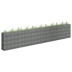 Gabions vidaXL, 450x30x90 cm, cinkots tērauds cena un informācija | Puķu podi | 220.lv