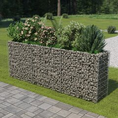 vidaXL gabions, augstā puķu kaste, cinkots tērauds, 270x50x100 cm cena un informācija | Puķu podi | 220.lv