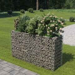 vidaXL gabions, augstā puķu kaste, cinkots tērauds, 180x50x100 cm cena un informācija | Puķu podi | 220.lv