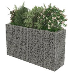 vidaXL gabions, augstā puķu kaste, cinkots tērauds, 180x50x100 cm cena un informācija | Puķu podi | 220.lv