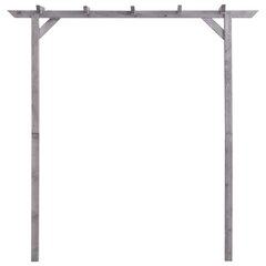 vidaXL dārza pergola, pelēka, 200x40x205 cm, impregnēts priedes koks cena un informācija | Ziedu statīvi, puķu podu turētāji | 220.lv