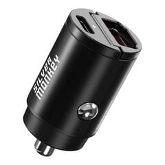 Silver Monkey PDQC-CPCT30-SM 30W car charger 1x USB-C PD 1xUSB-A QC - black цена и информация | Автомобильные электропринадлежности 12V | 220.lv