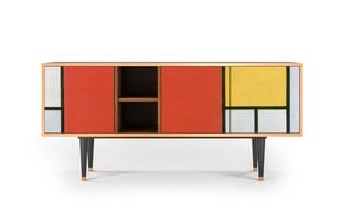 TV skapis T5 Composition With Blue, Red And Yellow By Piet Modrian L 150 cm, rieksts cena un informācija | Kumodes | 220.lv