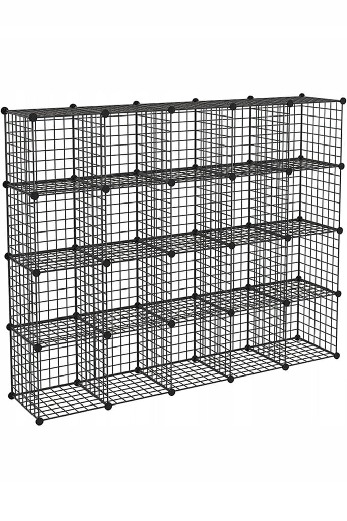 Moduļu metāla skapis x20 33x33x33cm melns cena un informācija | Bērnu istabas iekārtas | 220.lv