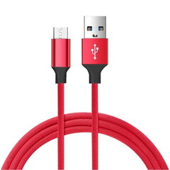 Кабель USB - micro USB красный 1,5 м VA0004 VAYOX цена и информация | Кабели для телефонов | 220.lv