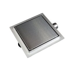 SQ-Drain 2in1 notekas kvadrātveida 15x15 cm divpusējs hroms цена и информация | Трапы для душа | 220.lv