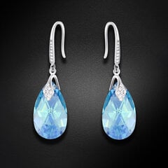 Серебряные серьги "Барокко III (Aquamarine AB)" с кристаллами Сваровски™ DS00A262 цена и информация | Серьги | 220.lv