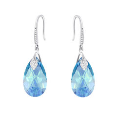 Sudraba auskari "Baroka III (Aquamarine AB)" ar Swarovski™ kristāliem DS00A262 cena un informācija | Auskari | 220.lv