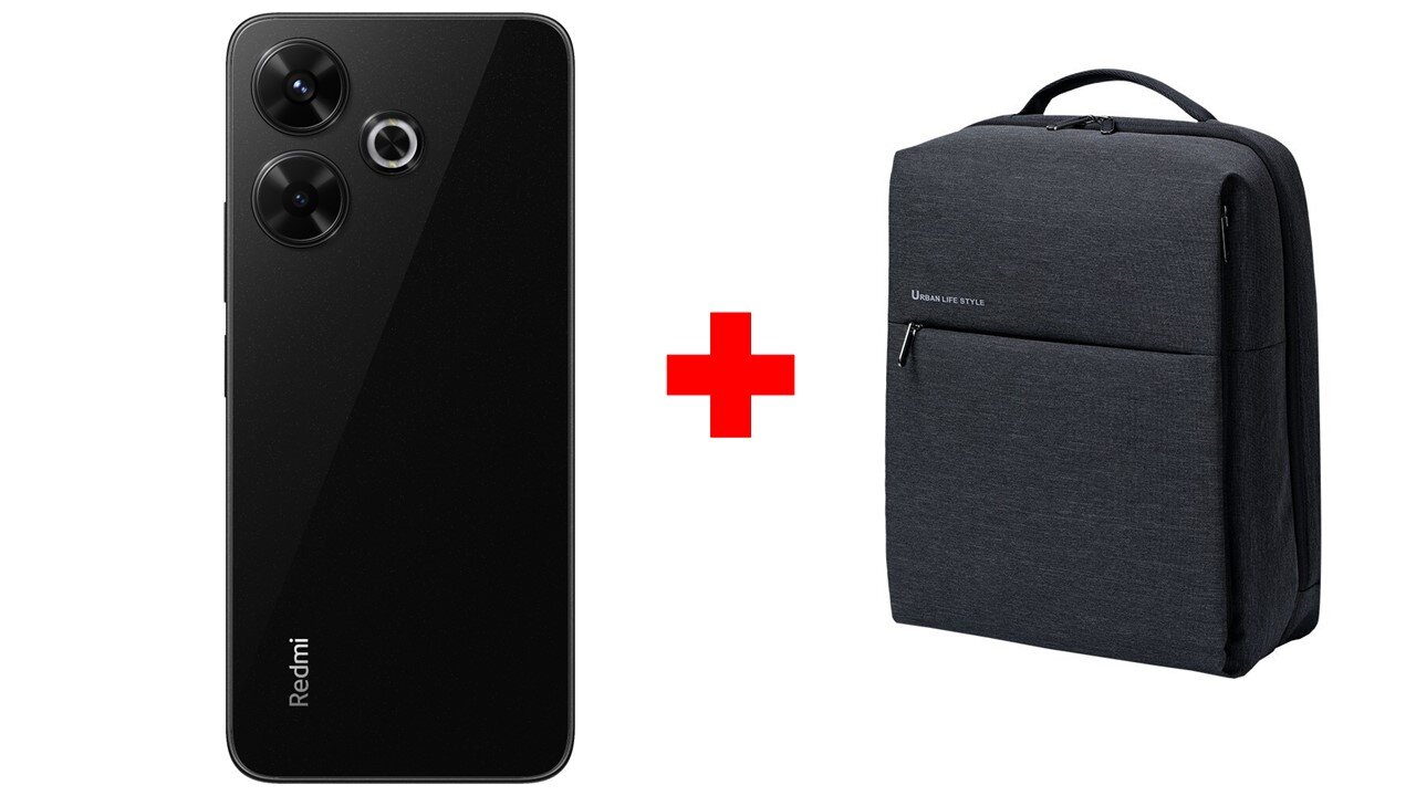 Xiaomi Redmi 13 Midnight Black 8GB RAM 256GB + Xiaomi Mi City Backpack 2, 15.6" cena un informācija | Mobilie telefoni | 220.lv