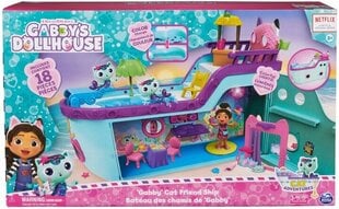 Leļļu mājas komplekts ar māju, kuģi un piederumiem Gabby's Dollhouse Cat Adventure цена и информация | Игрушки для девочек | 220.lv