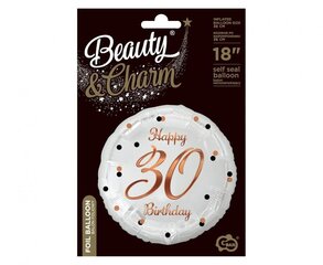 Воздушный шар из фольги Beauty&Charm, "Happy birthday 30 ", размер 18" цена и информация | Шары | 220.lv