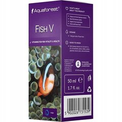 Vitamīni zivīm Aquaforest Fish V, 50 ml cena un informācija | Zivju barība | 220.lv