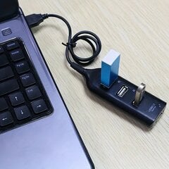 Быстрый USB-концентратор Deal, 4 слота цена и информация | Адаптеры и USB разветвители | 220.lv