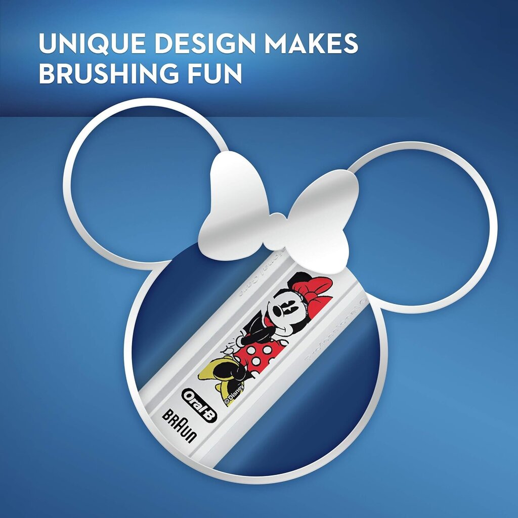 ORAL B JUNIOR ZOBU BIRSTE MINNIE MOUSE цена и информация | Elektriskās zobu birstes | 220.lv