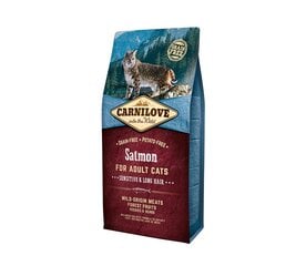 Carnilove Salmon Adult Cat Sensitive&Long Hair беззерновой, сухой корм для кошек, 2 кг. цена и информация | Сухой корм для кошек | 220.lv