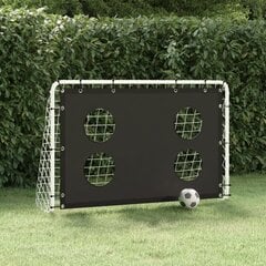 Futbola vārti ar treniņsienu, 184x61x122cm, tērauds cena un informācija | Futbola vārti un tīkls | 220.lv