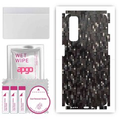 apgo uzlīmju plēves folijas vinils mugurai + sāniem saderīgs ar Realme 7, Full Body Wrap, izturīgs pret skrāpējumiem, viegli uzstādāms - Oglekļa melnais pikseļi cena un informācija | Ekrāna aizsargstikli | 220.lv