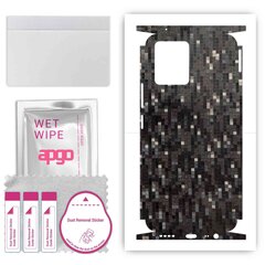 apgo uzlīmju plēves folijas vinils mugurai + sāniem saderīgs ar Realme 8, Full Body Wrap, izturīgs pret skrāpējumiem, viegli uzstādāms - Oglekļa melnais pikseļi cena un informācija | Ekrāna aizsargstikli | 220.lv