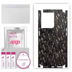 apgo uzlīmju plēves folijas vinils mugurai + sāniem saderīgs ar Oppo Reno8, Full Body Wrap, izturīgs pret skrāpējumiem, viegli uzstādāms - Oglekļa melnais pikseļi cena un informācija | Ekrāna aizsargstikli | 220.lv