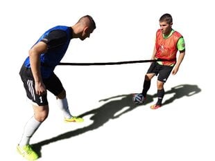 Futbola treniņu jostas Yakimasport, 150 cm, 2gab, melnas cena un informācija | Futbola formas un citas preces | 220.lv