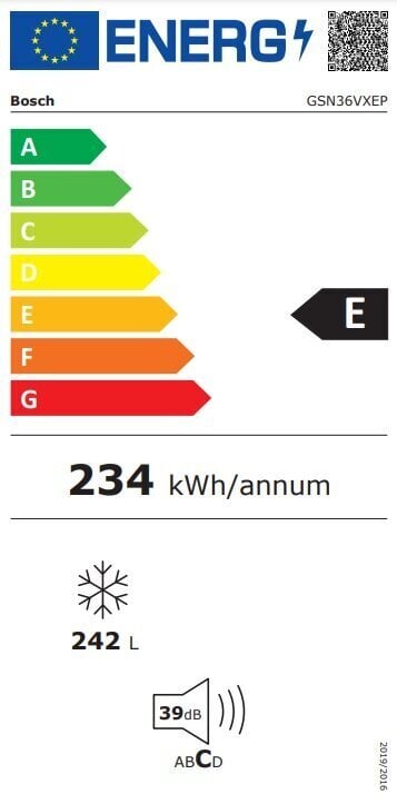 Bosch GSN36VXEP cena un informācija | Saldētavas  | 220.lv
