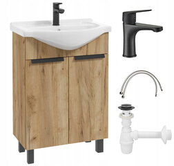 Шкаф для ванной комнаты, коричневый цена и информация | Шкафчики для ванной | 220.lv